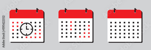 Calendar icon set vector. Calender sign and symbol. Schedule icon symbol