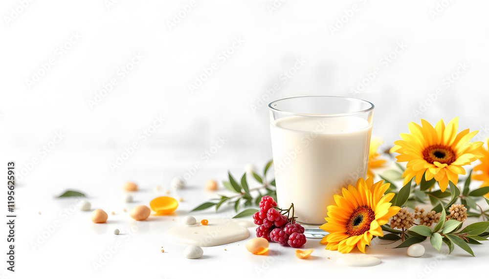Beautiful Milk Clipart, white background Beautiful Milk Clipart, white background