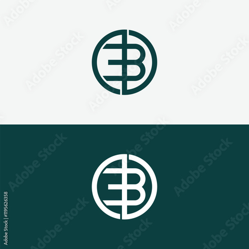 EB letter logo creative design. EB unique design. EB letter logo design on different background.
