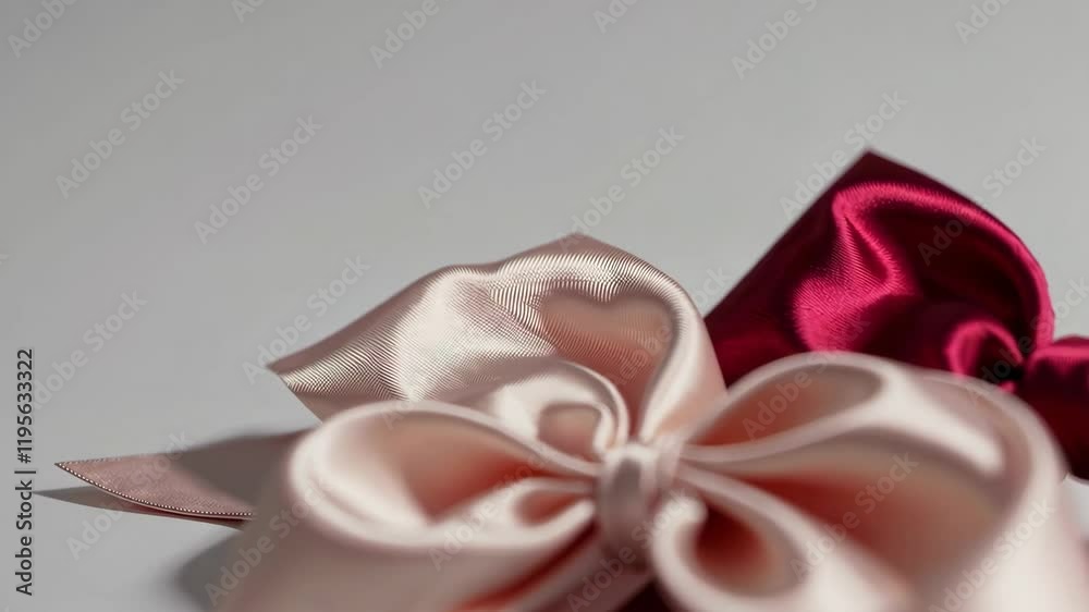 Silk ribbons tied into soft, heart-shaped bows with a flowing texture, displayed on a neutral background with subtle lighting highlights.
Silk ribbons tied into soft, heart-shaped bows with a flowing texture, displayed on a neutral background with subtle lighting highlights.