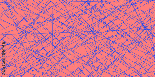 Abstract pink background with bule lines. Modern and geometric pattern with Design print for illustration, texture, texti geometric background lines drawn on very peri paper. Geometric style pattern.