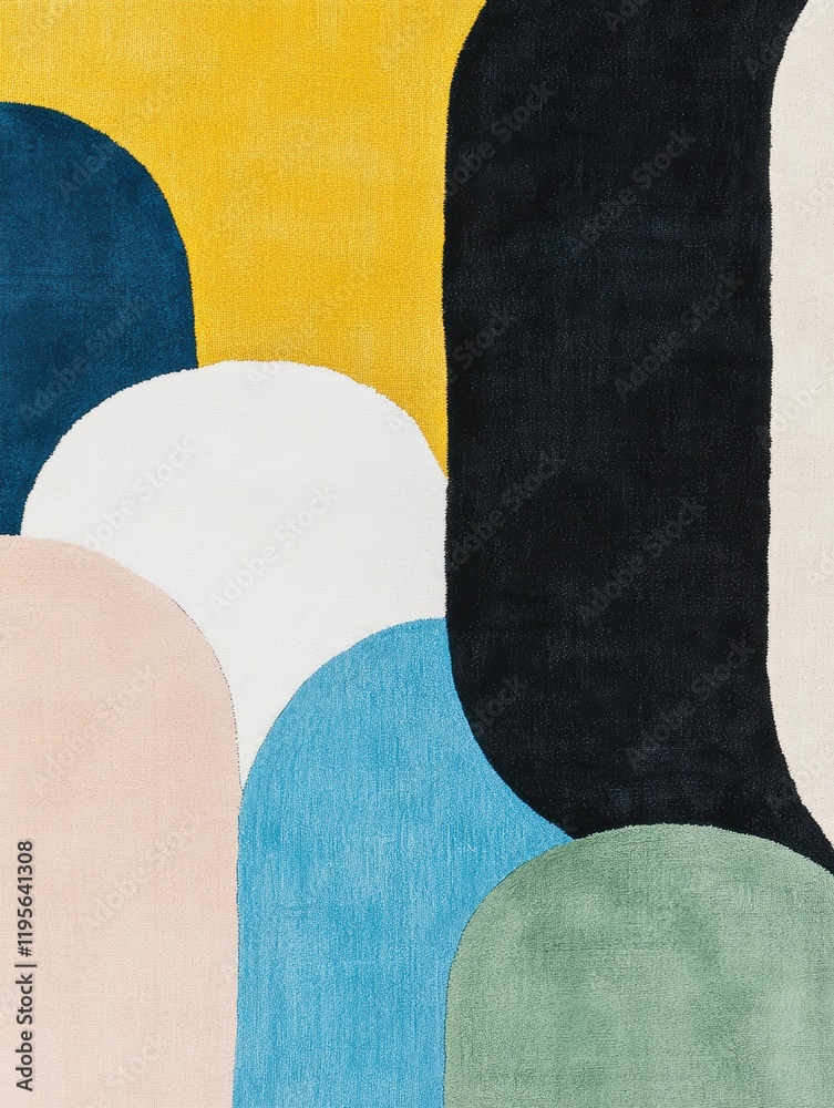 Abstract design featuring colorful shapes on a textured background in a modern artistic style Abstract design featuring colorful shapes on a textured background in a modern artistic style