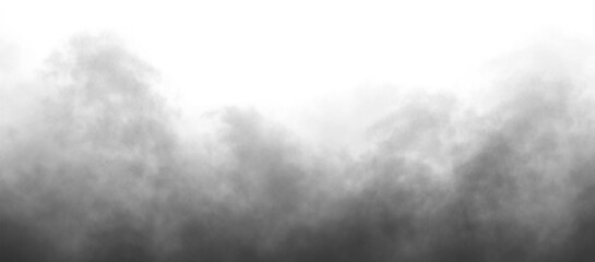dark fog or smoke effect isolated on transparent white background. Steam explosion special effect. Effective texture of steam, fog, smoke png. Design elements