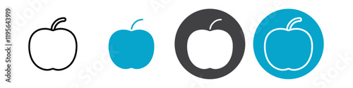 apple icon Vector illustration in black