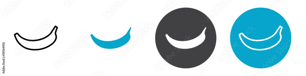 banana icon Vector illustration in black banana icon Vector illustration in black