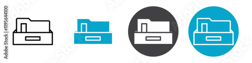 archive folder icon Vector illustration in black