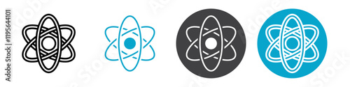 atom icon Vector illustration in black