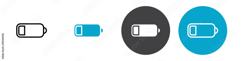 battery icon Vector illustration in black battery icon Vector illustration in black