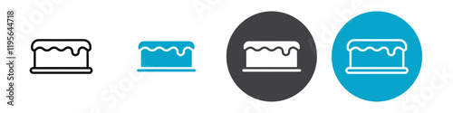 cake icon Vector illustration in black
