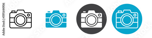 camera icon Vector illustration in black