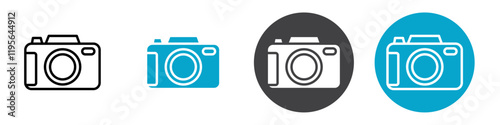 camera icon Vector illustration in black