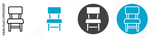 chair icon Vector illustration in black