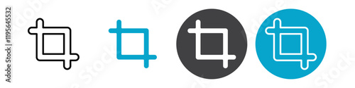 crop icon Vector illustration in black