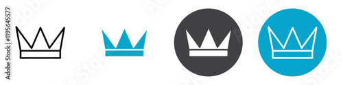 crown icon Vector illustration in black