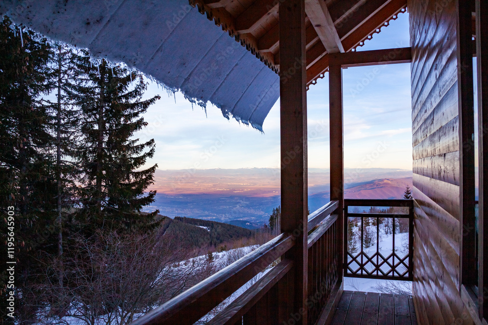 Landscape view from Vitosha mountain, near sofia, capital of Bulgaria