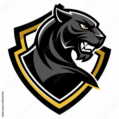 black panther head vector