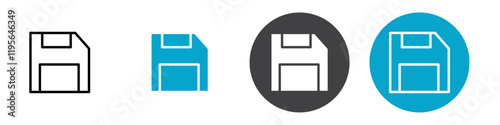 floppy disk icon Vector illustration in black