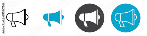 loud speaker icon Vector illustration in black