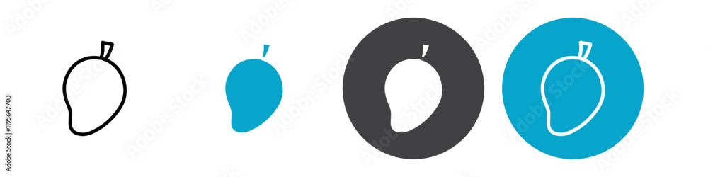 mango icon Vector illustration in black mango icon Vector illustration in black