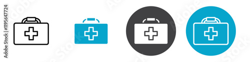 med kit icon Vector illustration in black
