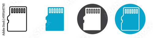 memory card icon Vector illustration in black