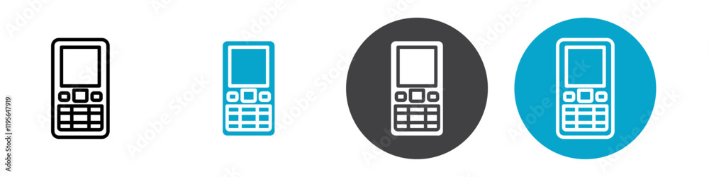 mobile icon Vector illustration in black mobile icon Vector illustration in black
