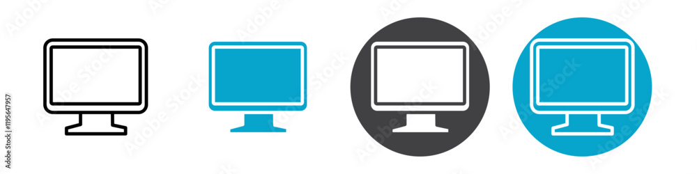monitor icon Vector illustration in black monitor icon Vector illustration in black