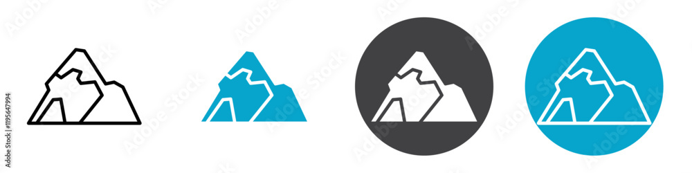 mountain icon Vector illustration in black