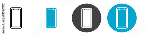 mobile icon Vector illustration in black