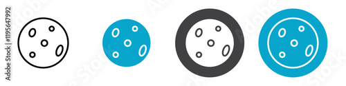 moon icon Vector illustration in black