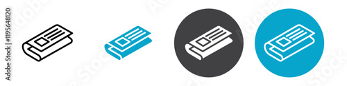 news paper icon Vector illustration in black