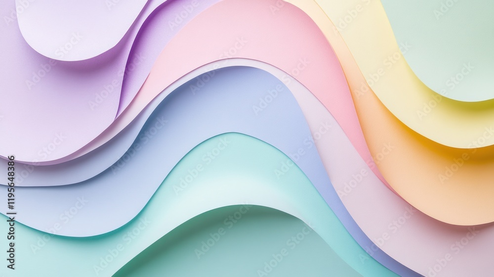 Obraz premium Pastel paper layers abstract background for design, decoration, arts, and craft