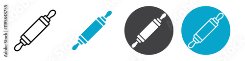 rolling pin icon Vector illustration in black