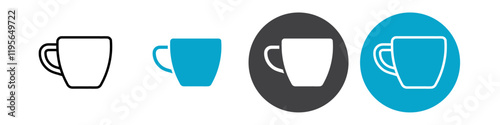 tea cup icon Vector illustration in black