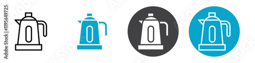 tea kettle icon Vector illustration in black
