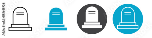 tomb stone icon Vector illustration in black