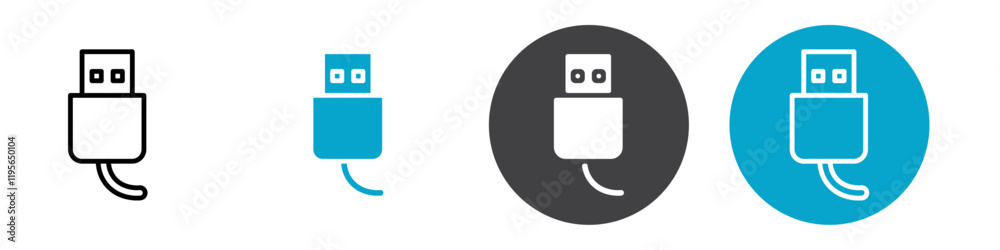 usb pin icon Vector illustration in black usb pin icon Vector illustration in black