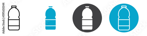 water bottle icon Vector illustration in black