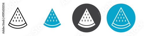 watermelon icon Vector illustration in black