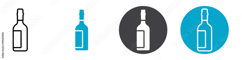 wine bottle icon Vector illustration in black wine bottle icon Vector illustration in black