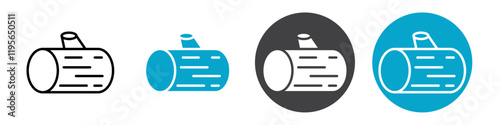 wood log icon Vector illustration in black