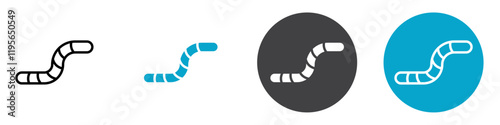 worm icon Vector illustration in black