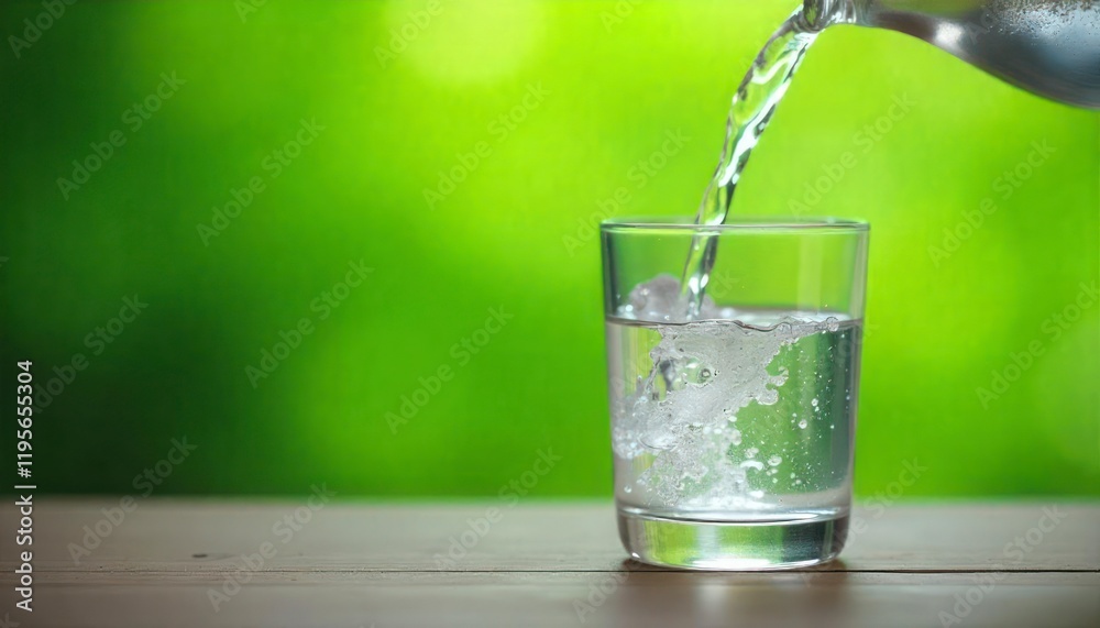water pouring into glass
