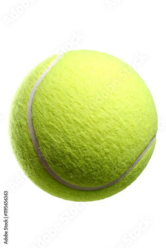 Close up of a tennis ball isolated on white background.PNG