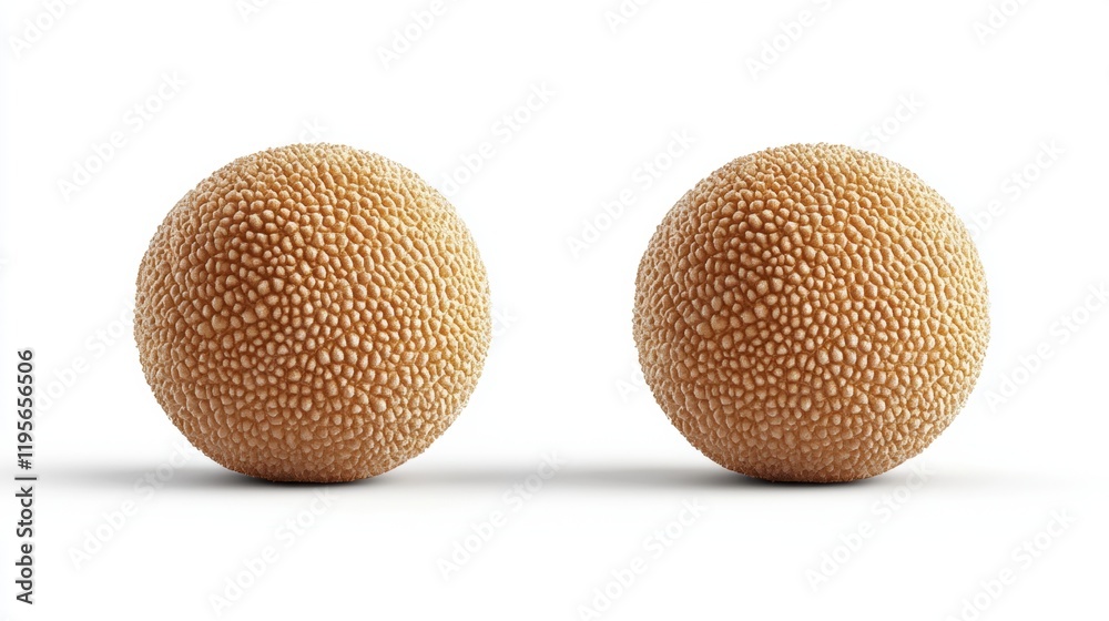 Realistic 3D Render of Two Melon Fruits on White Background Realistic 3D Render of Two Melon Fruits on White Background