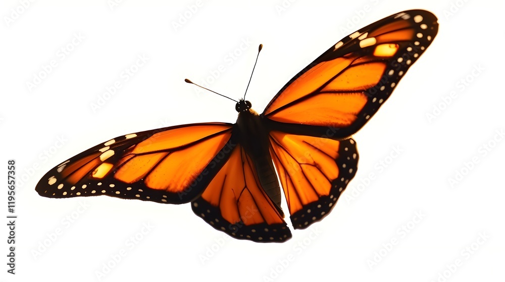 Naklejka premium butterfly on white background