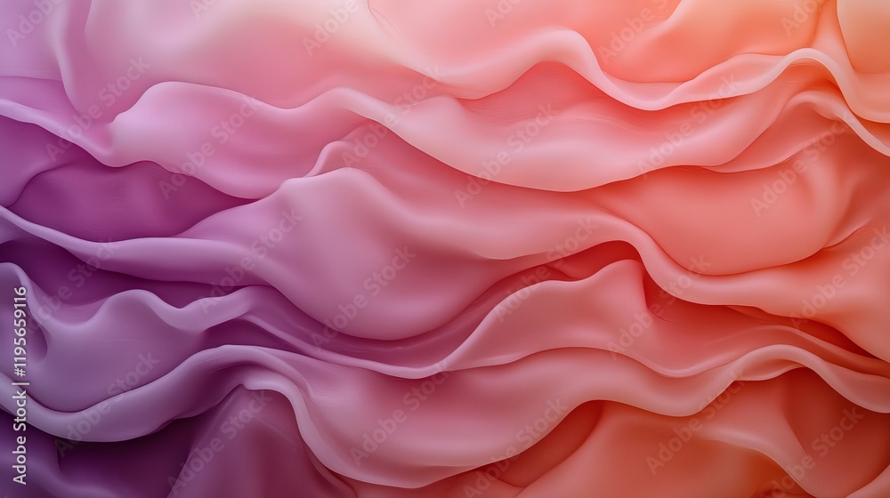 Obraz premium Abstract image of flowing fabric in shades of pink and purple, creating a soft and dreamy aesthetic.