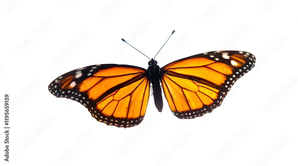 Fototapeta premium butterfly on white background