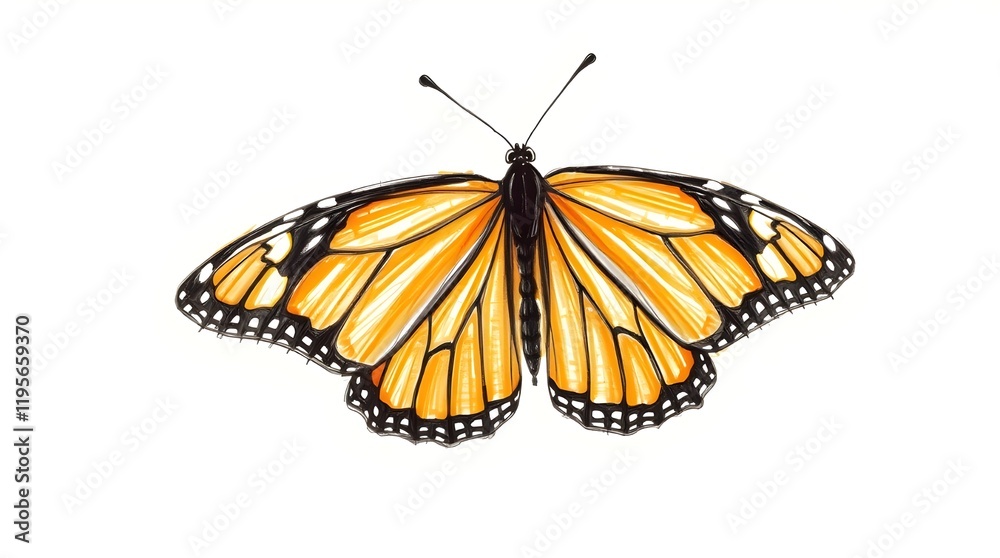 Fototapeta premium butterfly on white background
