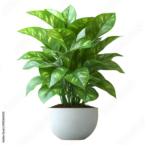 Wallpaper Mural Beautiful indoor plant in a white ceramic pot, ideal for interior decor visuals Torontodigital.ca
